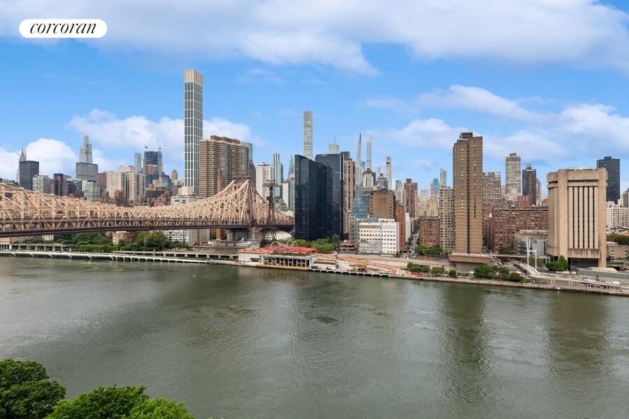 425 Main Street, Unit 15E Manhattan, NY 10044 - Photo 19 of 30 a view of a city with water and tall buildings
