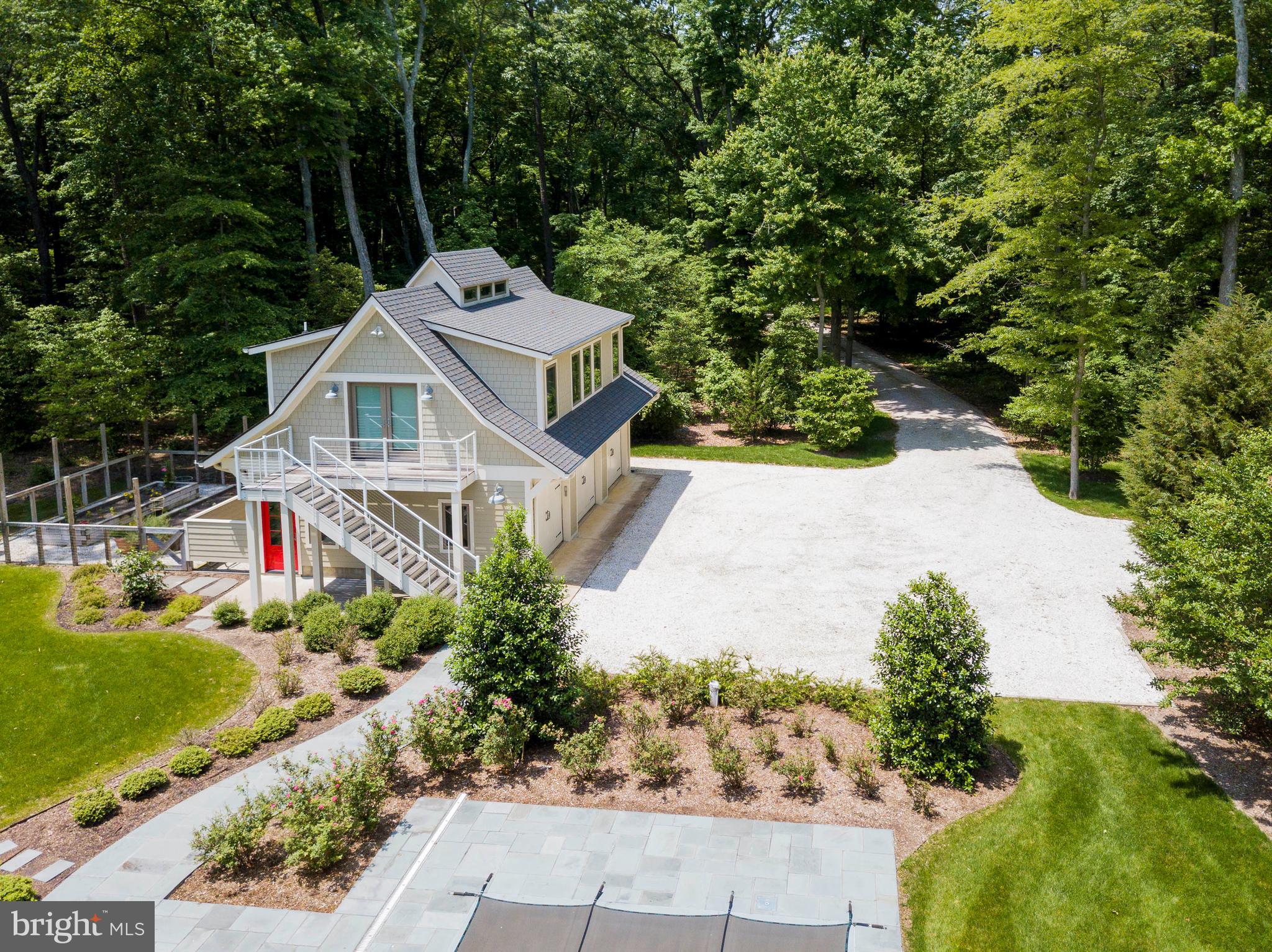 1439 Chancellor Point Road Trappe, MD 21673 - Photo 16 of 47 Aerial of the garage w/guest quarters