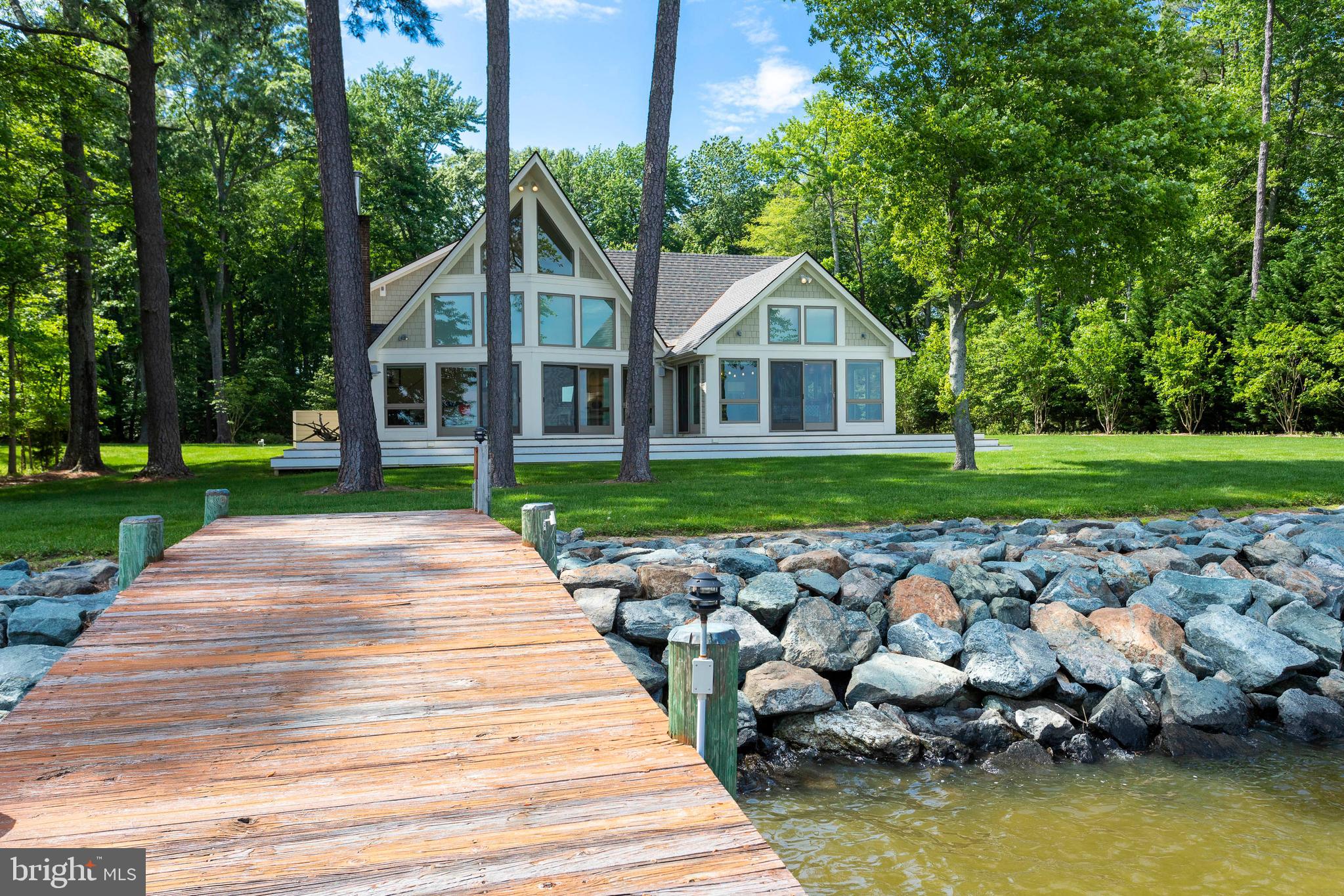 1439 Chancellor Point Road Trappe, MD 21673 - Photo 3 of 47 Pier view back towards the house