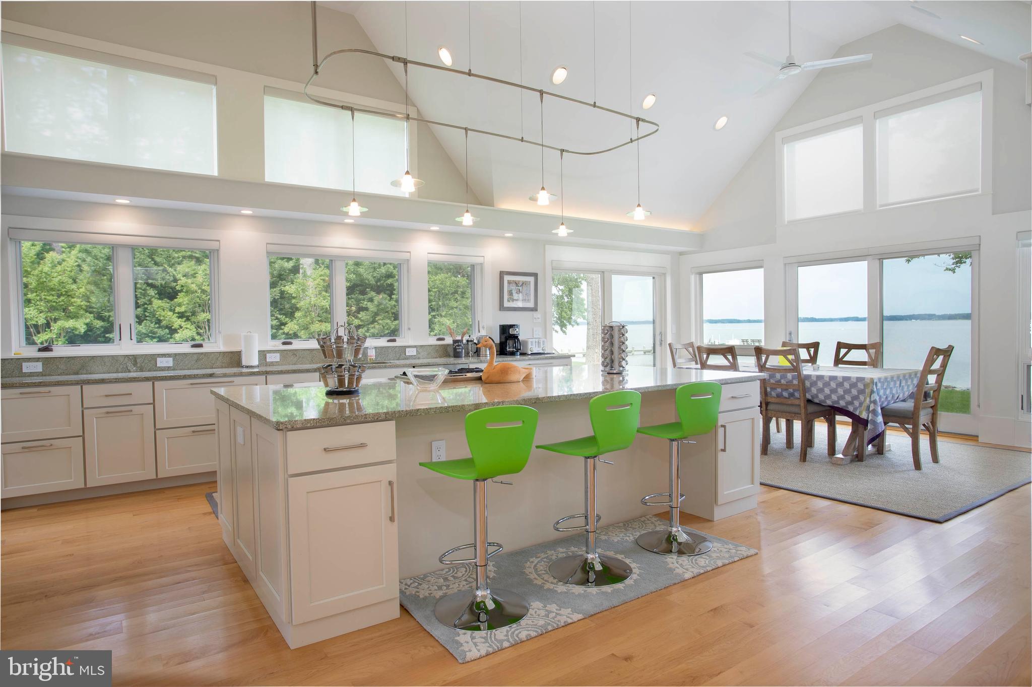 1439 Chancellor Point Road Trappe, MD 21673 - Photo 28 of 47 Kitchen island with view of the River