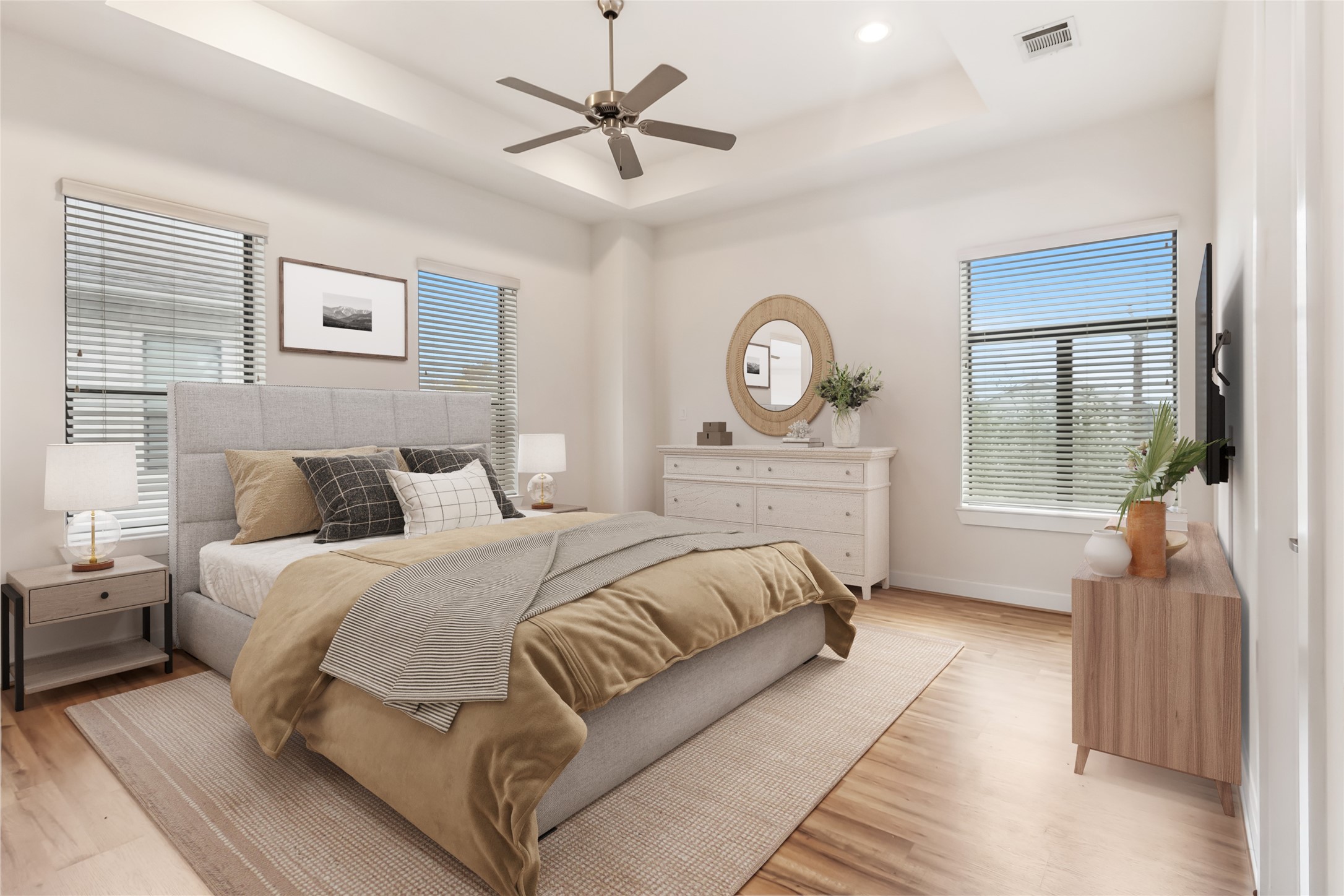 5729 Larkin Street, Unit A Houston, TX 77007 - Photo 10 of 23 a living room with a bed furniture and a window