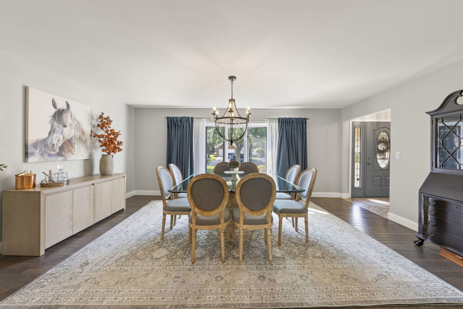 8937 Tara Hill Road Darien, IL 60561 - Photo 9 of 24 a view of a dining room with furniture window and wooden floor