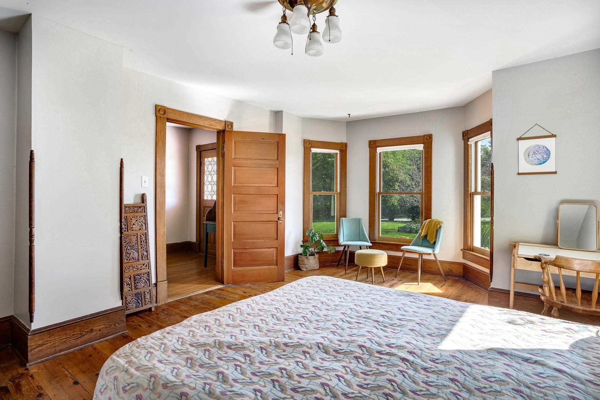 5979 Back Road Woodstock, VA 22664 - Photo 27 of 49 a bedroom with a bed and large windows