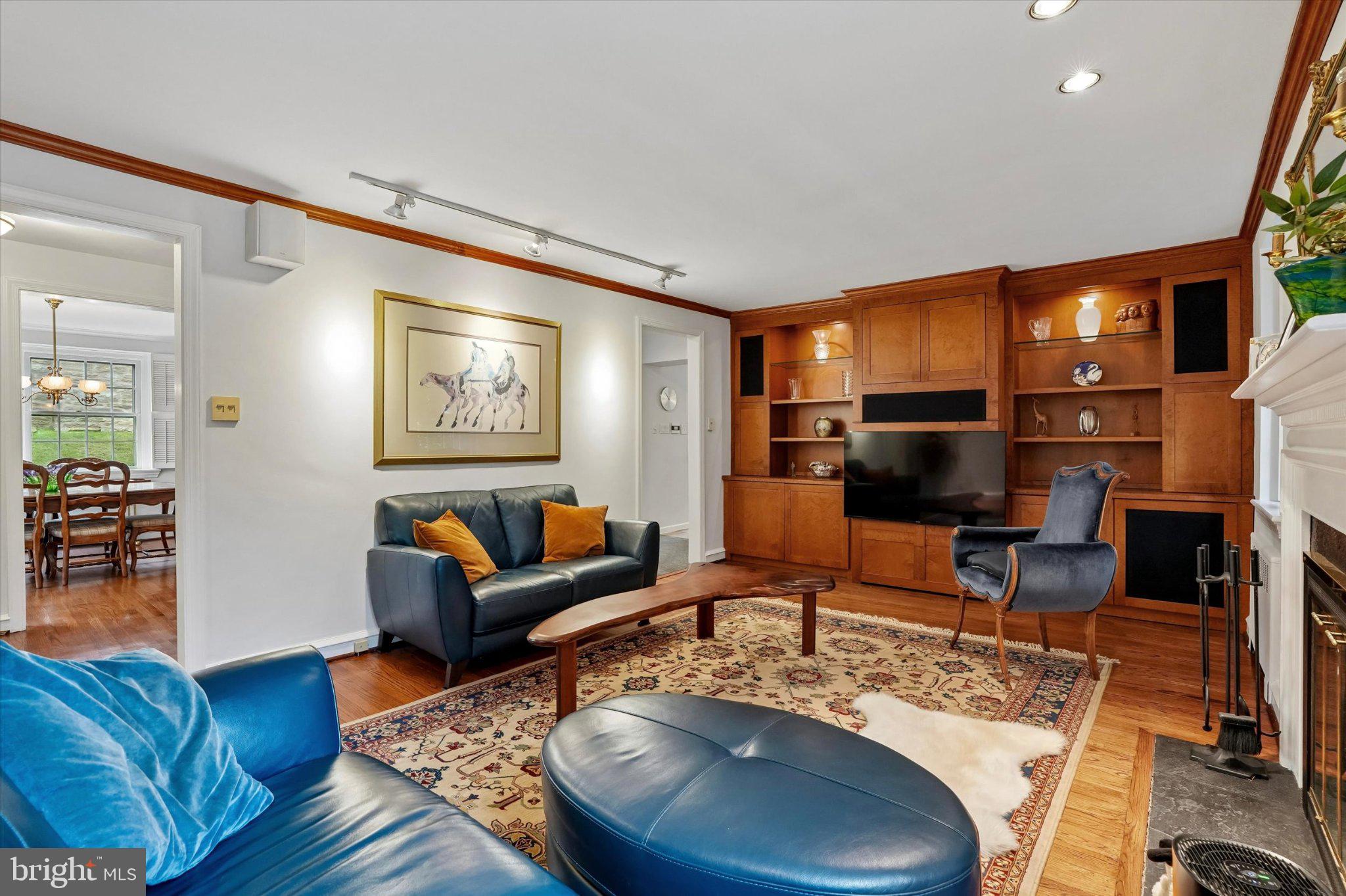 625 Foxcroft Road Elkins Park, PA 19027 - Photo 15 of 49 Gorgeous Built Ins And Gas Fireplace