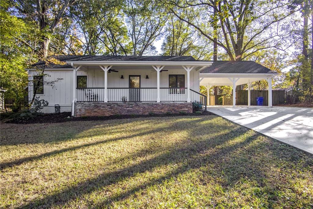 2271 Brengare Drive Decatur, GA 30033 - Photo 1 of 1 a front view of a house with a yard balcony and swimming pool