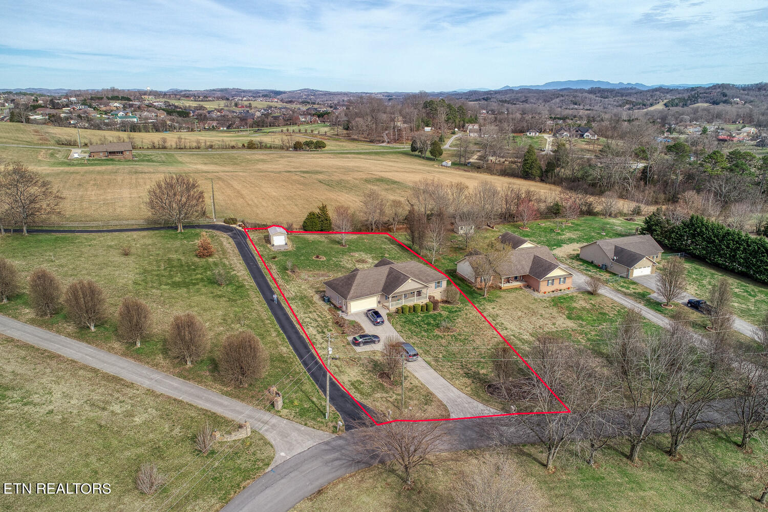 2449 Oakview Lane Sevierville, TN 37876 - Photo 40 of 41 Lot Line Ariel View Front