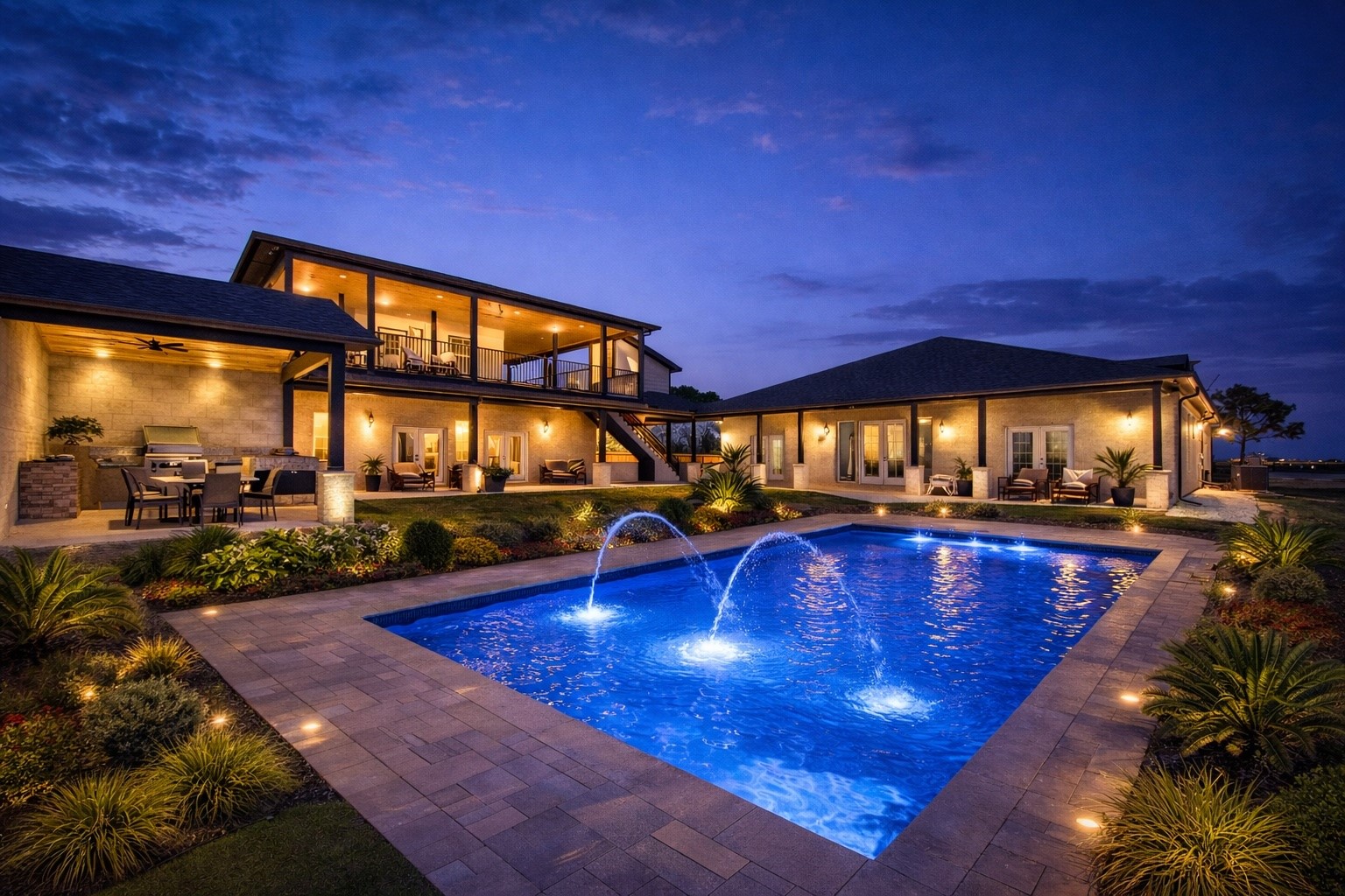 12212 Padon Road Needville, TX 77461 - Photo 4 of 37 Back Yard views with virtually staged pool