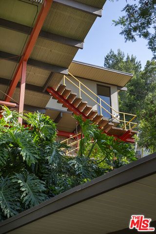 a view of a balcony with an outdoor space