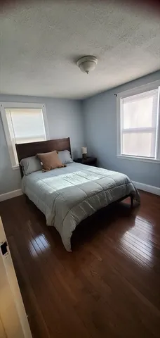 a room with a dresser