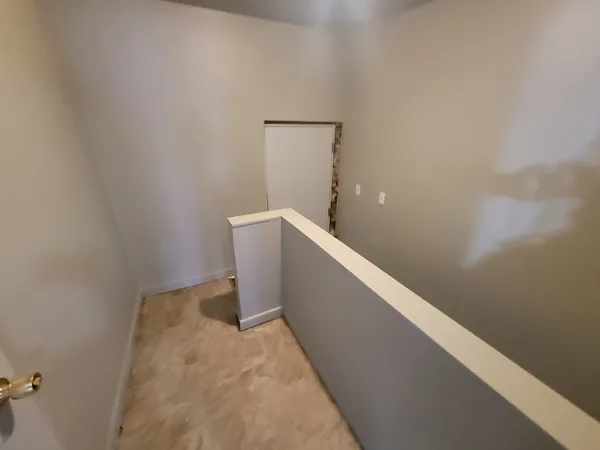 a view of a room with storage