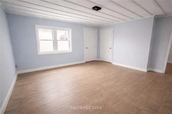 an empty room with a window