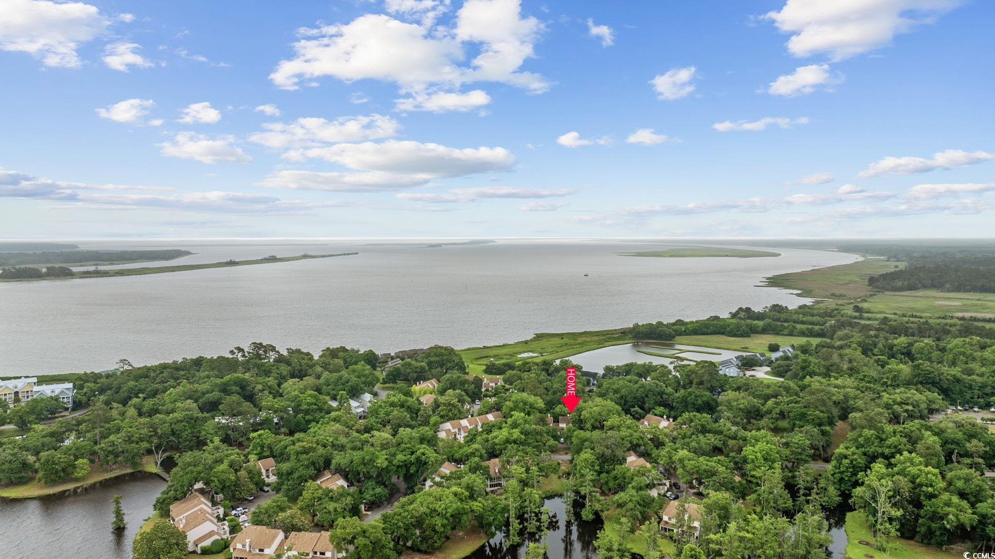 64 Bamboo Loop, Unit 161 Georgetown, SC 29440 - Photo 23 of 31 Bird's eye view of a nearby body of water and a tree filled landscape