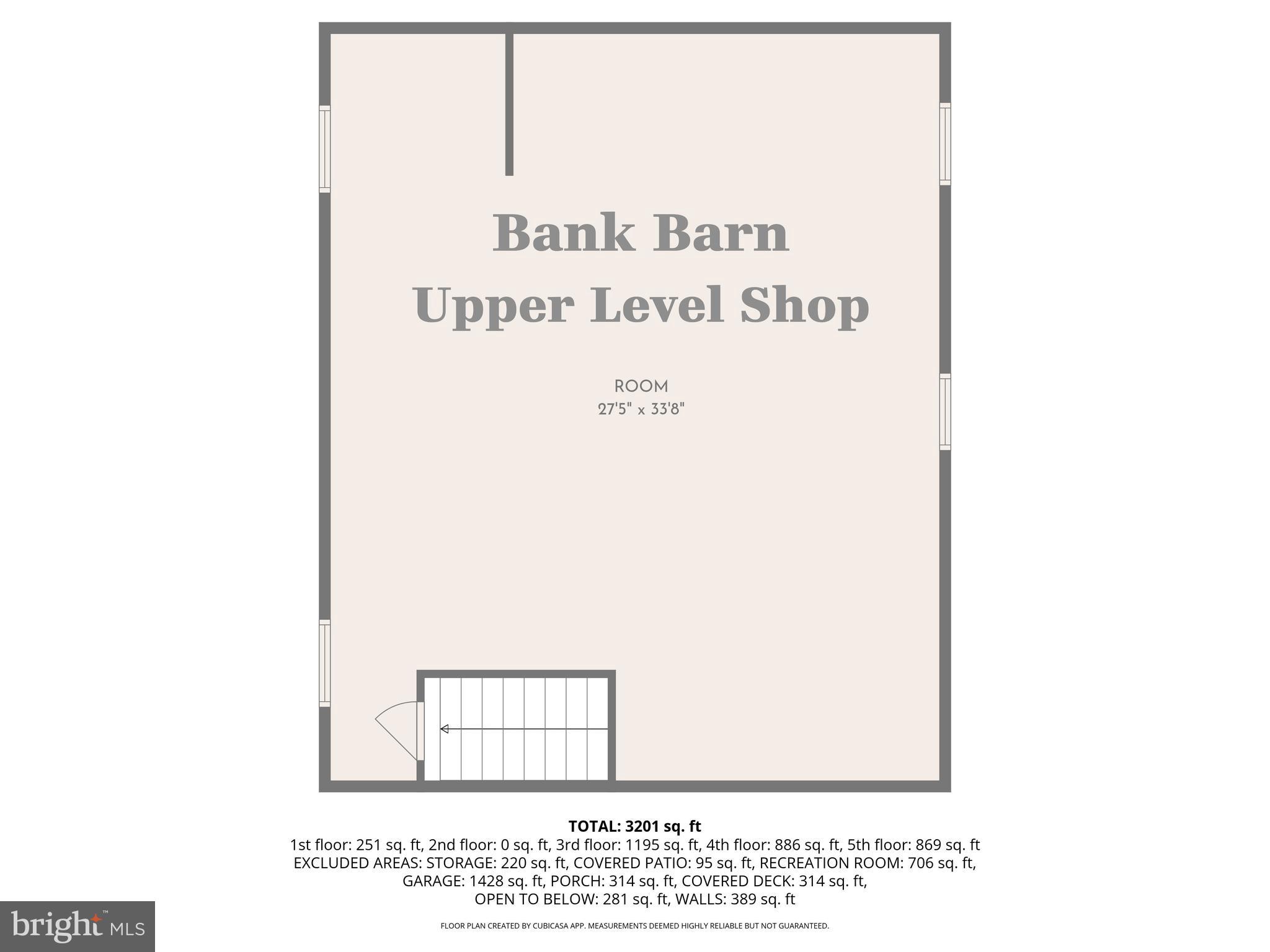 533 Mt Pleasant Road Pottstown, PA 19465 - Photo 109 of 109 Bank barn upper-level floor plan