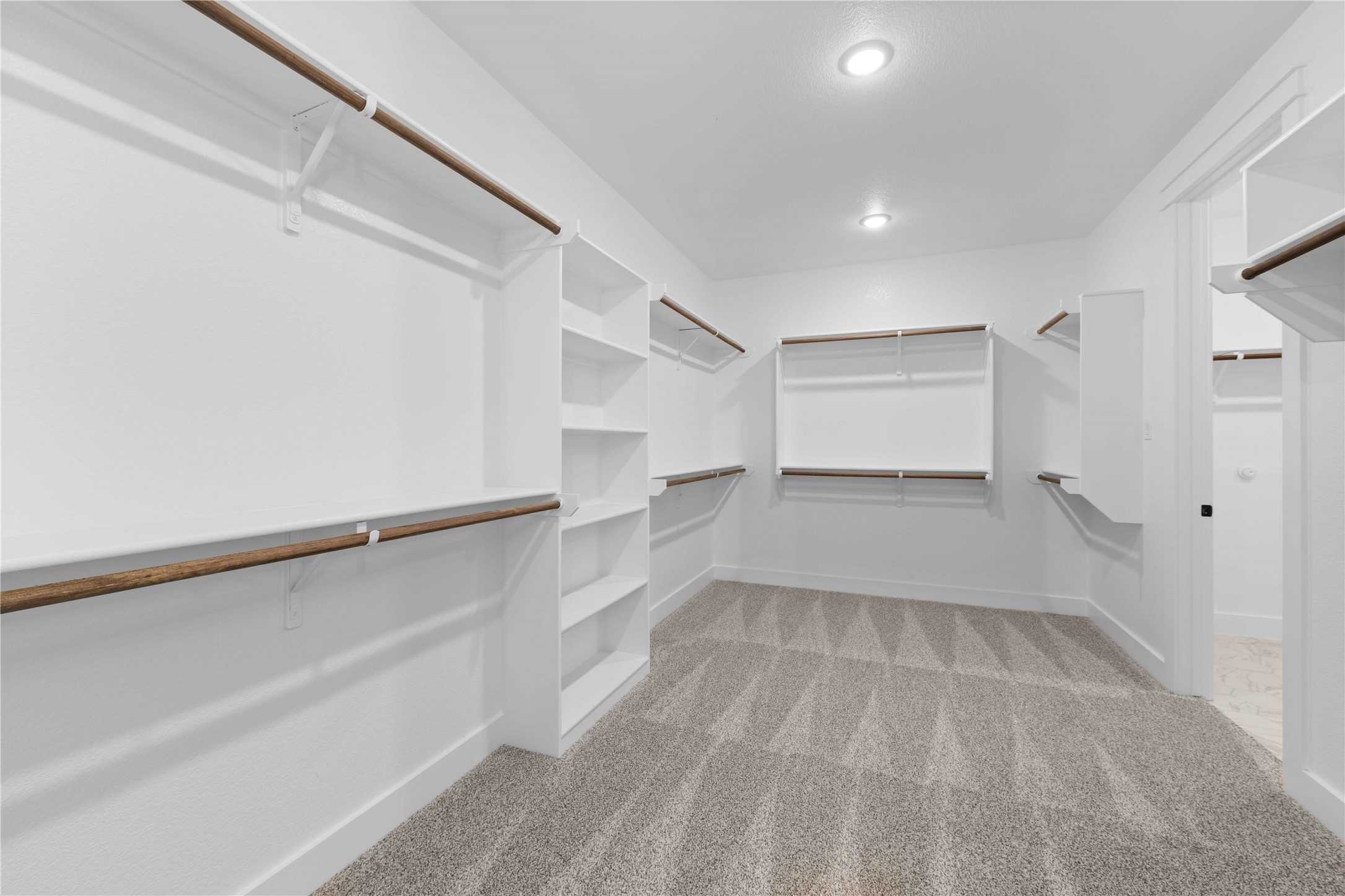 520 Vale Pond Spur Georgetown, TX 78633 - Photo 15 of 32 a view of walk in closet with empty racks