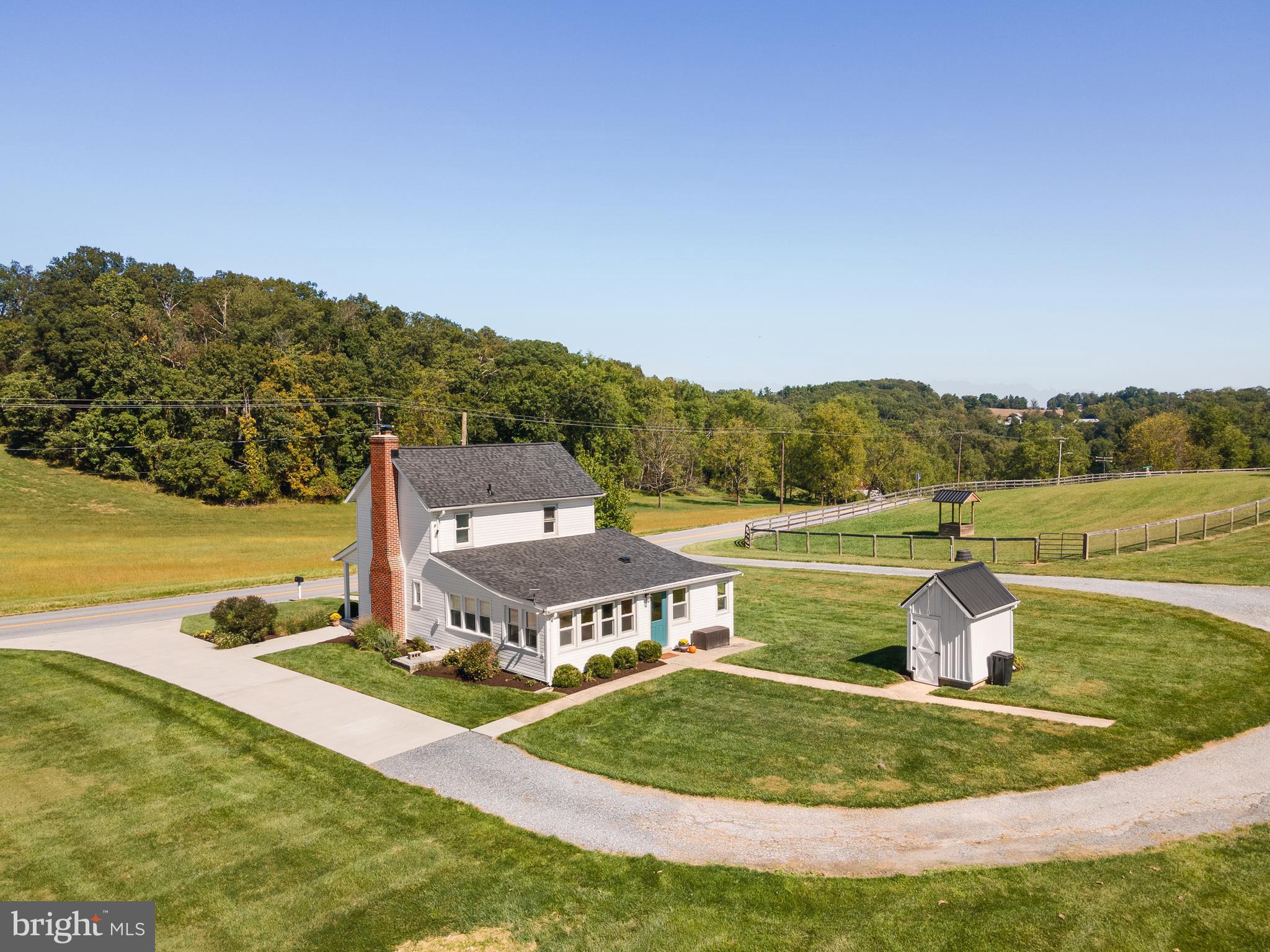 16357 Trenton Road Upperco, MD 21155 - Photo 44 of 68 a view of a house with a big yard and large trees