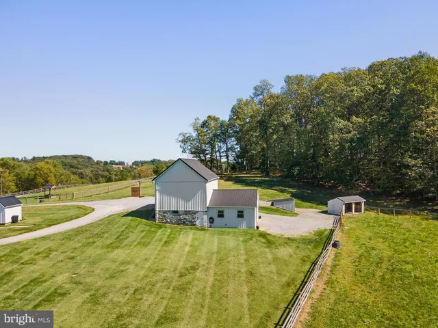 a view of a swimming pool with a garden and trees