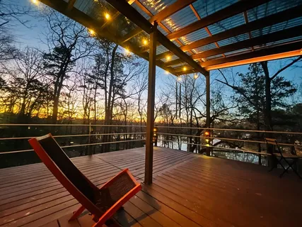 a view of outdoor space with seating