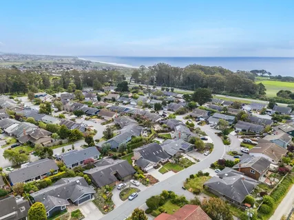 an aerial view of multiple house