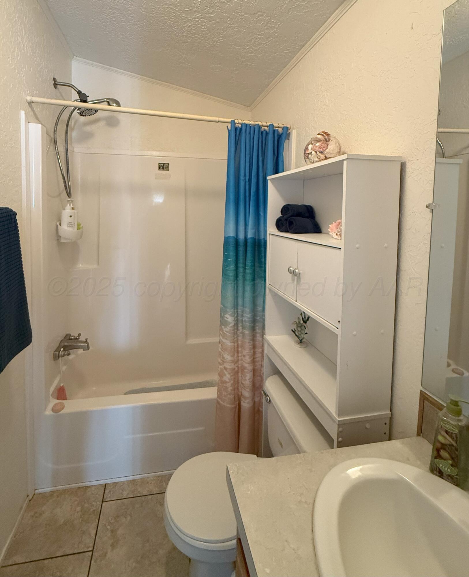 1405 County Road 17 Panhandle, TX 79068 - Photo 12 of 14 a bathroom with a sink a toilet and shower