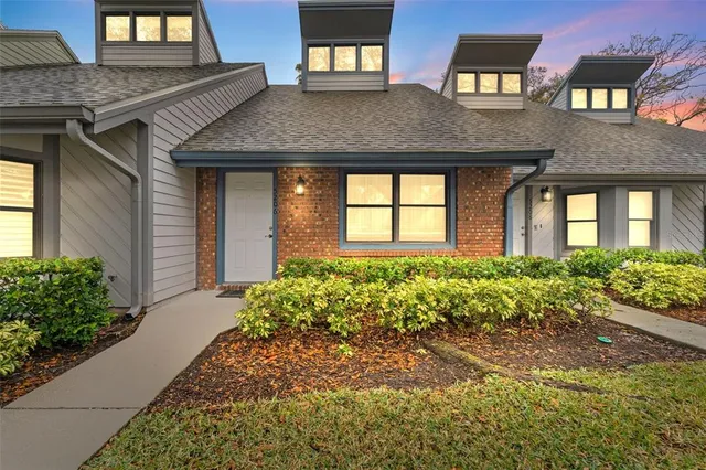 a front view of a house