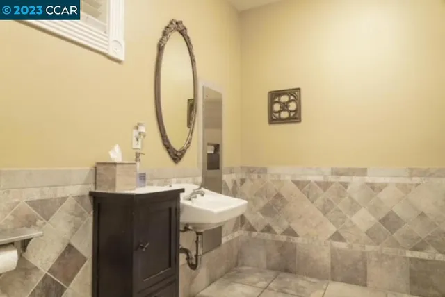 a view of balcony with wooden floor