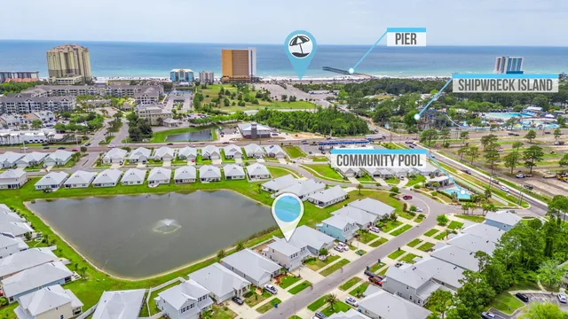 a view of swimming pool with outdoor seating