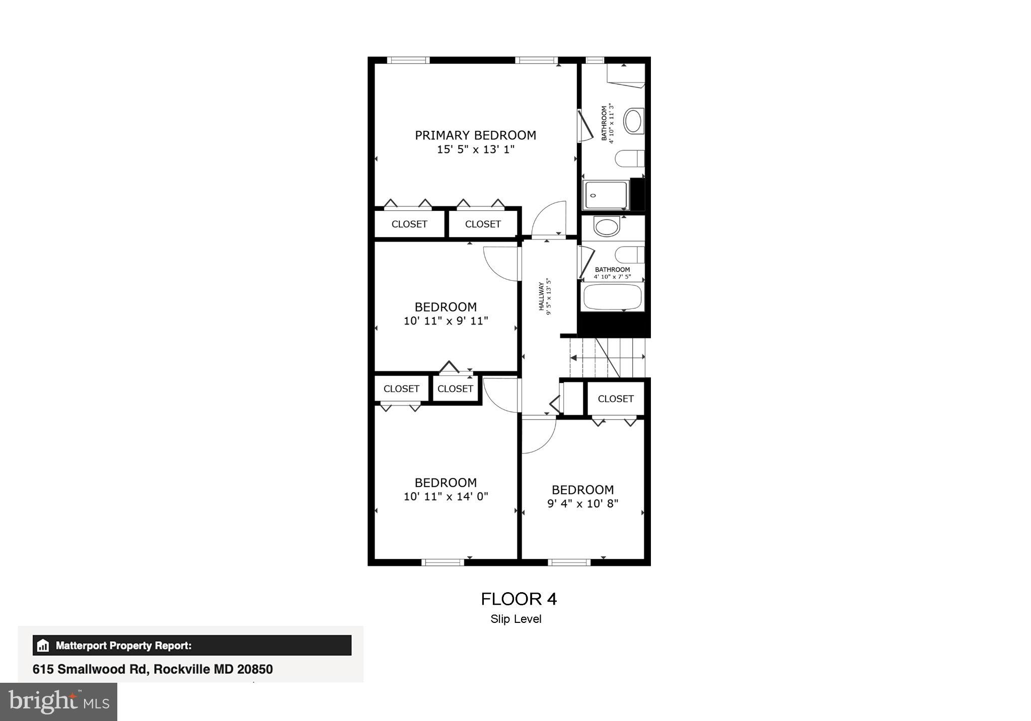 615 Smallwood Road Rockville, MD 20850 - Photo 47 of 49 Upper Level Four Bedrooms and Two Full Bathrooms