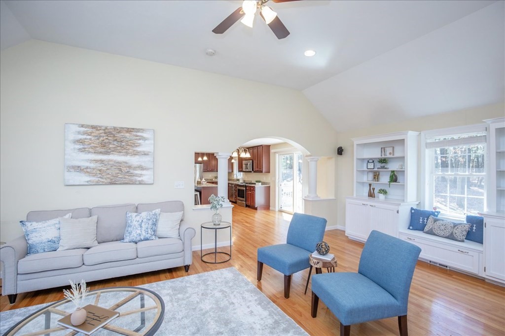 294 River Street Billerica, MA 01821 - Photo 10 of 42 a living room with furniture and a wooden floor