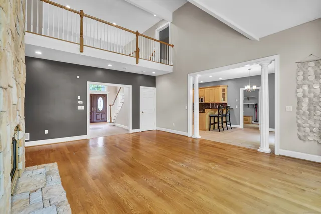 a view of an entryway of a house