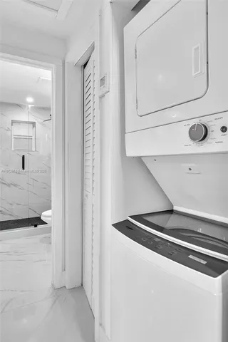 a bathroom with a mirror