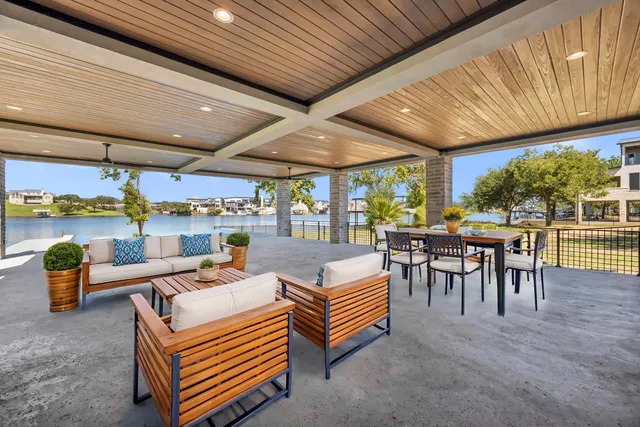 a outdoor space with patio lots of furniture