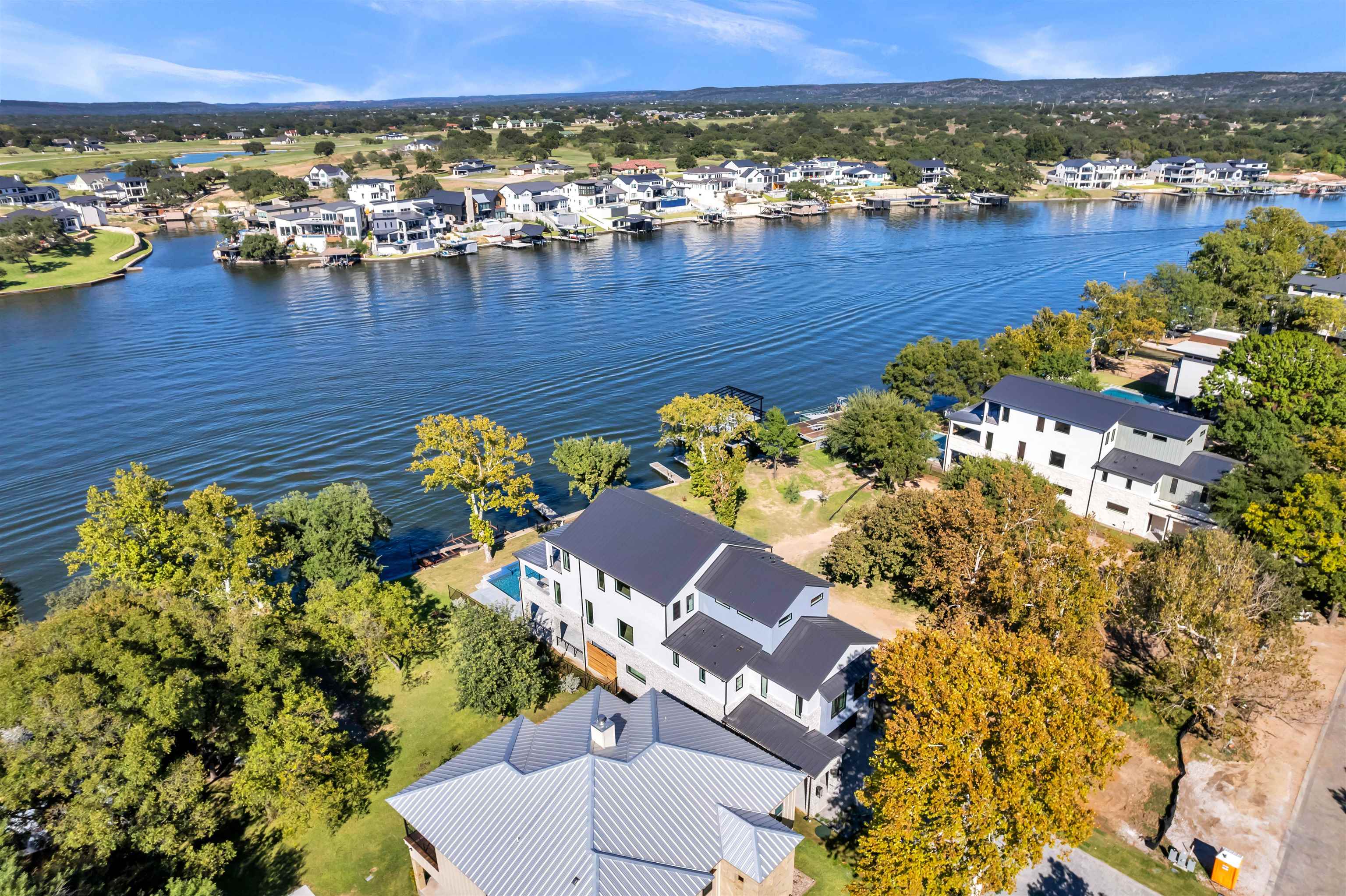509 Lake Street Kingsland, TX 78639 - Photo 28 of 29 a view of a lake with a mountain in the background