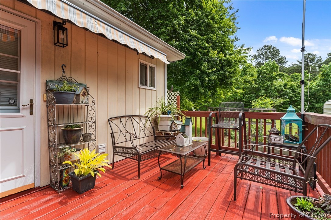 962 Beanes Road Heathsville, VA 22473 - Photo 25 of 33 Rear Deck with awning