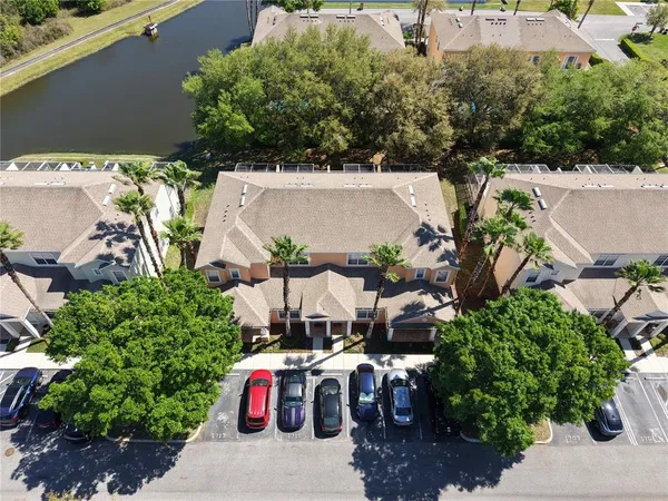 an aerial view of multiple house