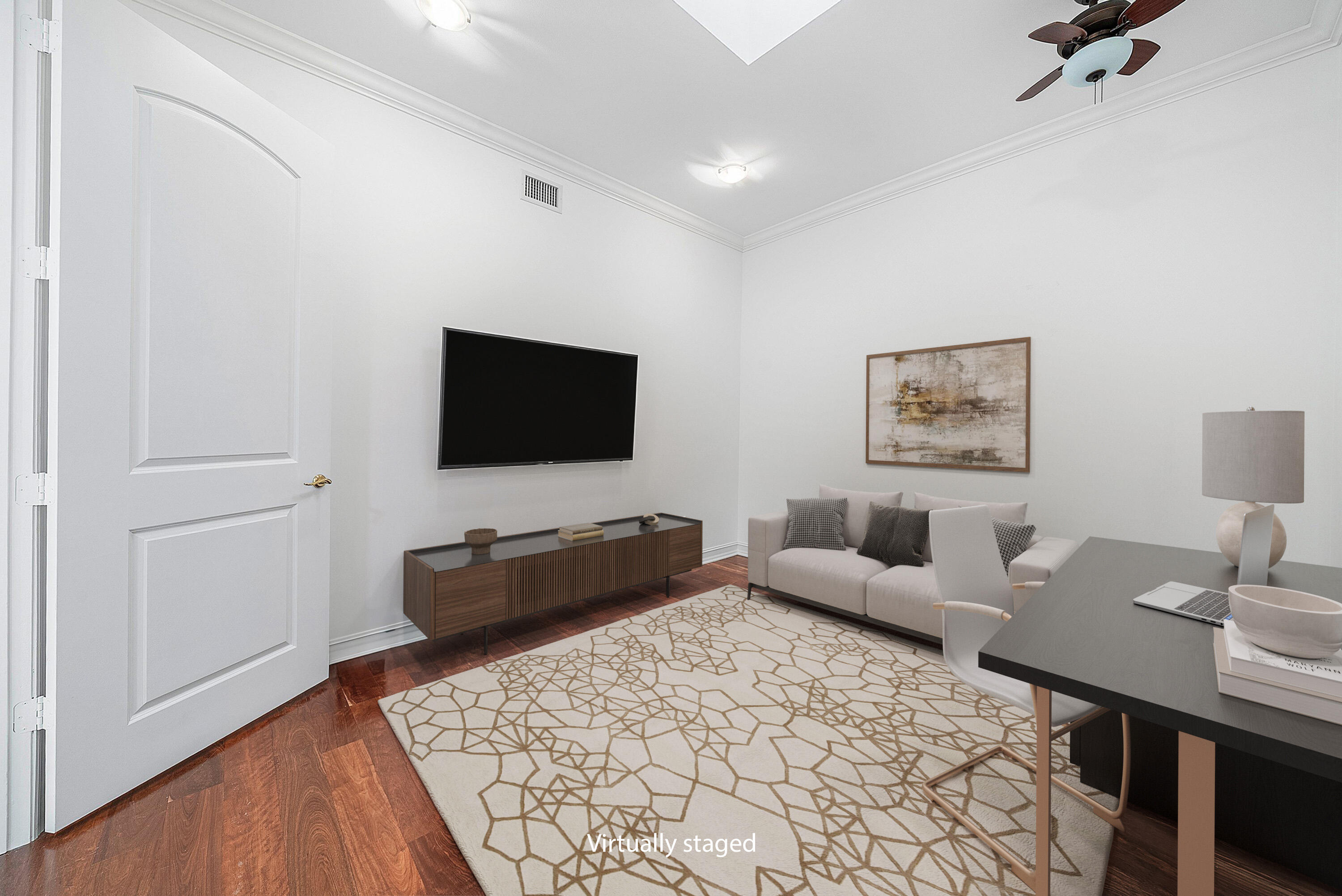 550 Southeast Mizner Boulevard, Unit B906 Boca Raton, FL 33432 - Photo 20 of 59 a living room with furniture and a flat screen tv