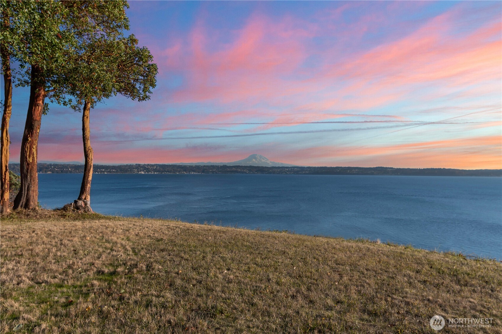 4205 Southwest Point Robinson Road Vashon, WA 98070 - Photo 39 of 40 a view of lake with mountain in background