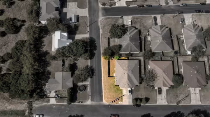 2304 Smith Branch Boulevard, Unit A Georgetown, TX 78626 - Photo 24 of 26 an aerial view of residential houses with outdoor space
