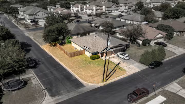 2304 Smith Branch Boulevard, Unit A Georgetown, TX 78626 - Photo 25 of 26 an aerial view of a house with a swimming pool