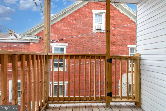a view of a building from a window