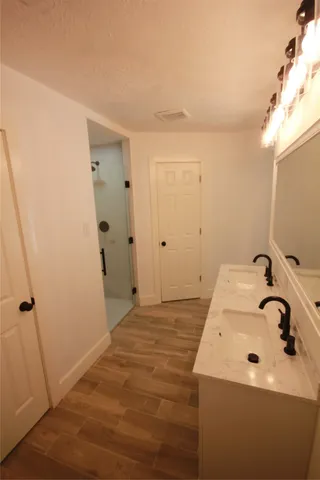 a bathroom with a sink