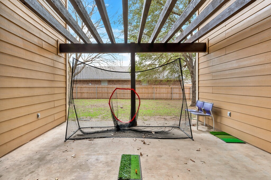 2410 2nd Street South, Unit 1056 Waco, TX 76706 - Photo 24 of 37 a view of porch with a table under an umbrella