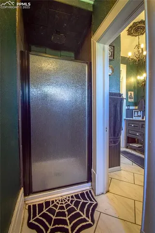 a view of walk in closet with window