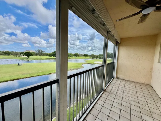 a view of city from a balcony
