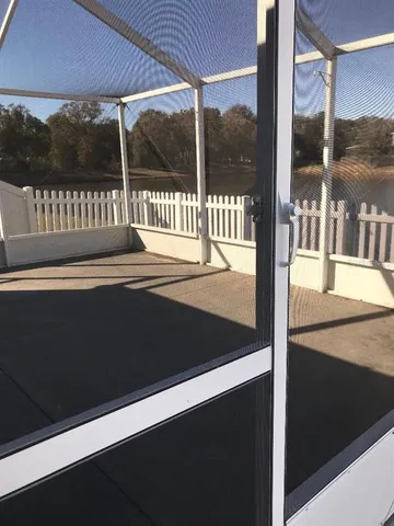 a view of a room with door