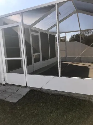 a view of a lake from a balcony