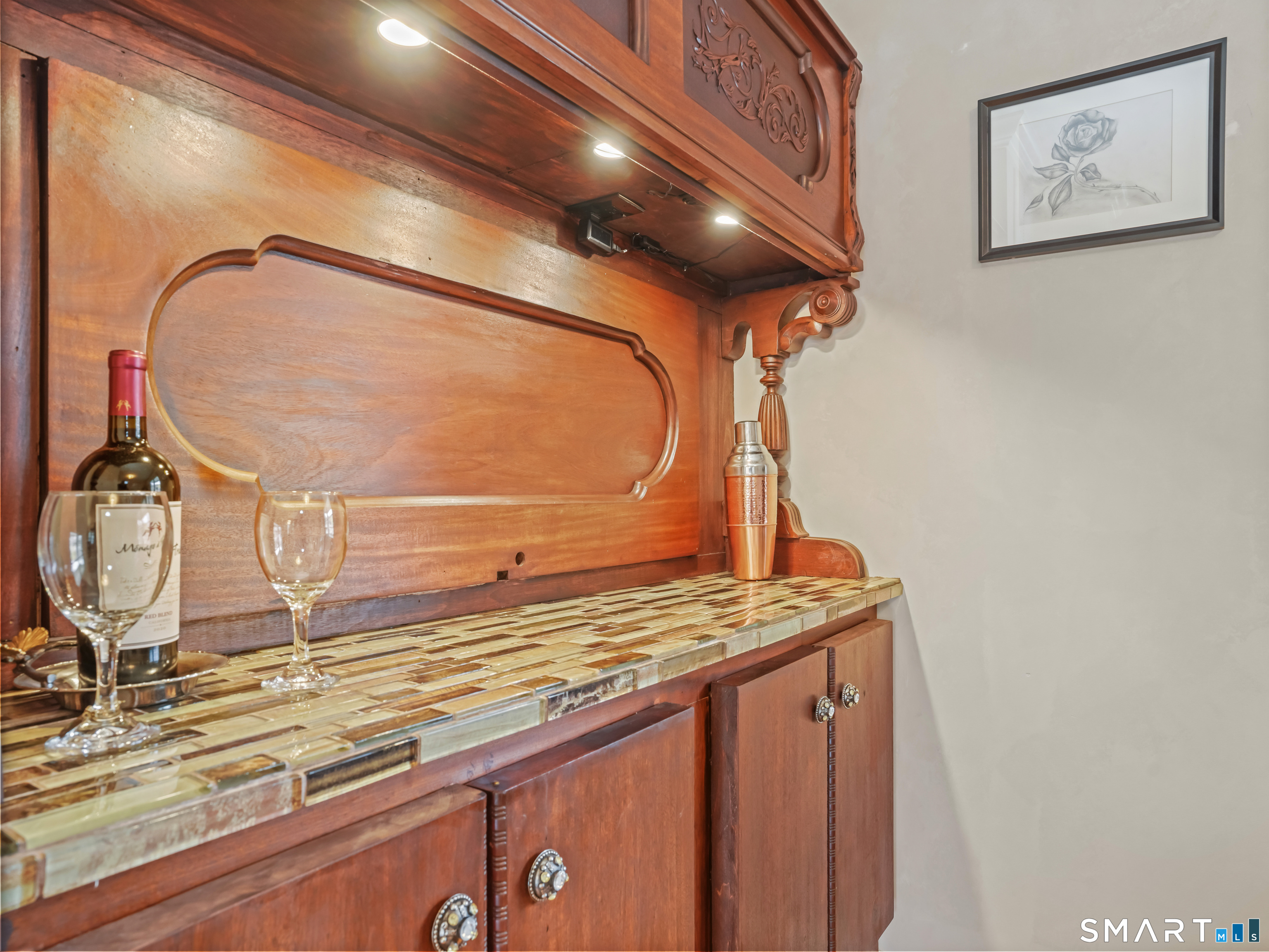 82 Ramapoo Road Ridgefield, CT 06877 - Photo 18 of 40 This hutch was created from a piano that had been in the family but was no longer used. It's a fantastic, one-of-a-kind piece!