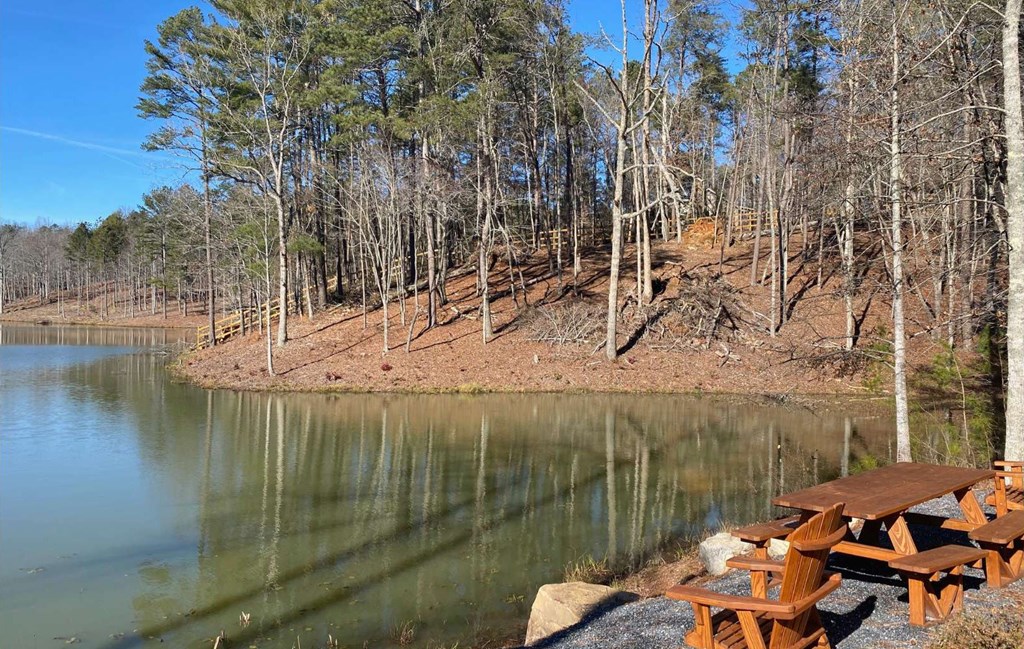115 Ridge Wood Trail Hiawassee, GA 30546 - Photo 22 of 34 a view of a lake with couches