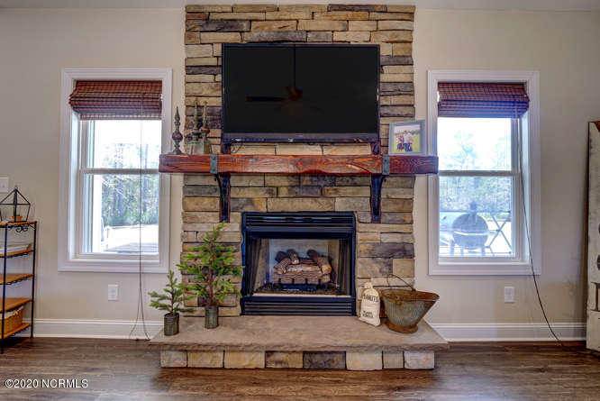404 Pilchers Branch Road Holly Ridge, NC 28445 - Photo 7 of 33 Custom Fireplace & Mantle