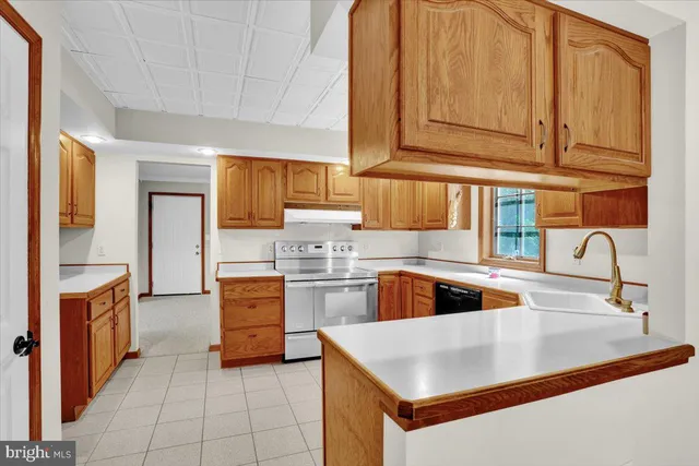 a kitchen with a stove a sink and a refrigerator