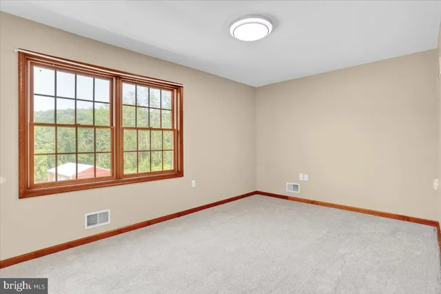 an empty room with a window
